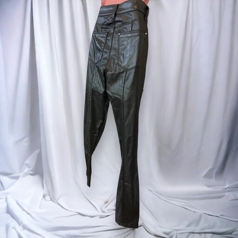 White House black market coated black moto skinny jean size 6 - Picture 7 of 10
